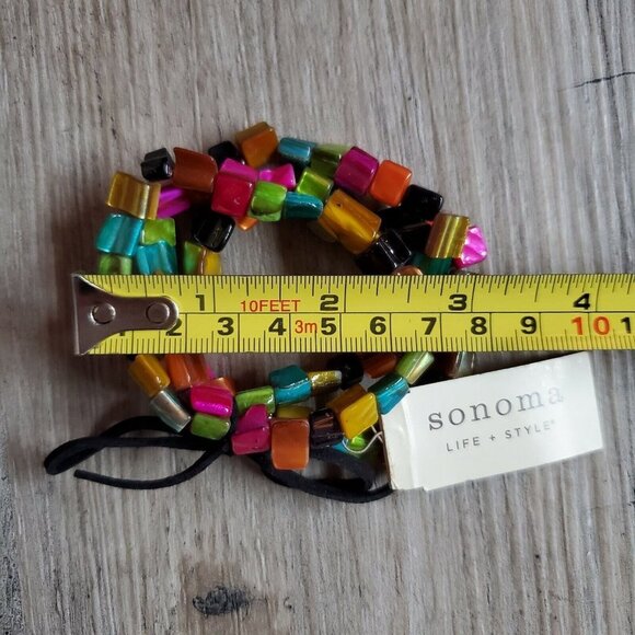 Sonoma Colorful Beaded 3 Layer‎ Tie Bracelet - Picture 5 of 6